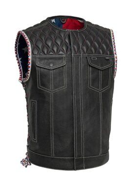Empire Edge Men's Motorcycle Leather Vest